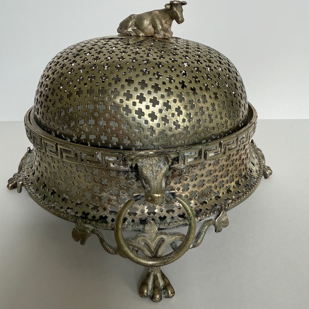 Elegant 19th Century French Silver-Plated Butter Dish